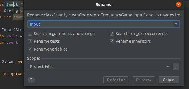 Rename tool with all its options to rename an entity safely